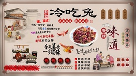 冷吃兔背景墙