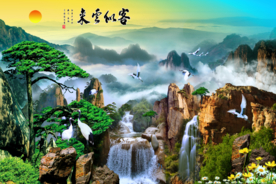 山水画 水墨山水画 意境山水画