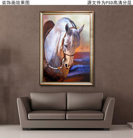 油画马装饰画