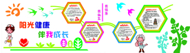 阳光健康形象墙