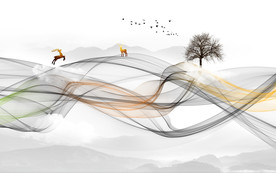 新中式电视背景墙