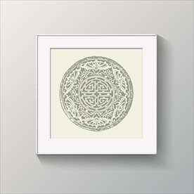 中式花纹花边边框