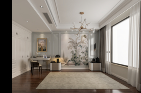 欧式卧室背景墙 现代3D摄影墙