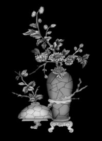 花瓶灰度图