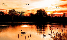 油画风景意境山水画欧美油画