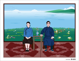 新中式山水画意境山水画油画风景