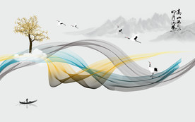 新中式电视背景墙