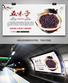 五味子灯箱海报展板展架挂画单页