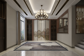 新中式背景墙 客厅沙发摄影墙