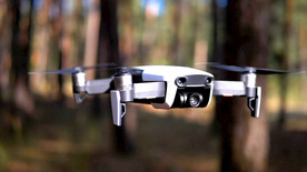 无人机在树林里