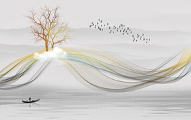 新中式电视背景墙