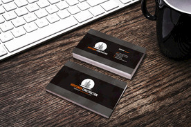 简约通用名片双面PSD展开图