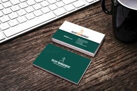 简约通用名片双面PSD展开图