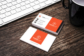 简约通用名片双面PSD展开图