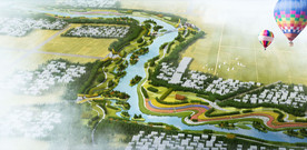 滨河带城市景观规划 效果图