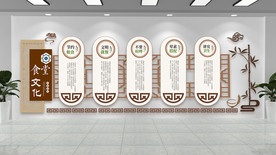 中式古典食堂文化墙
