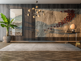 北欧客厅沙发背景墙