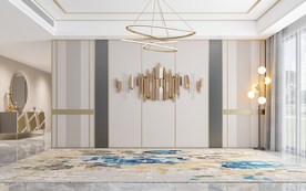 现代轻奢客厅沙发背景墙