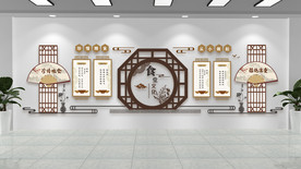 中国风古典食堂文化墙