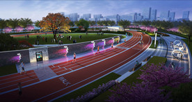 城市体育公园 夜景效果图