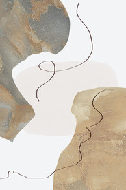 北欧风格抽象色块装饰画