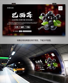 巴西莓海报灯箱展板展架挂画单页