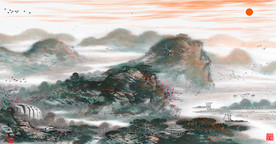 山水墨画山水意境山水禅境山水画