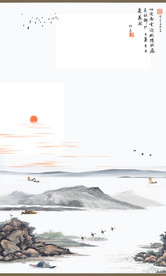 山水墨画山水意境山水禅境山水画