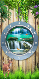 3D流水生财瀑布玄关