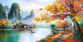 漓江桂林山水风景画