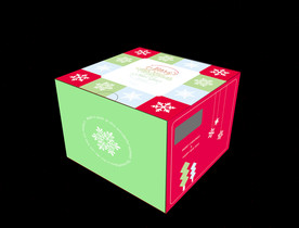 圣诞新年版蛋糕盒包装设计