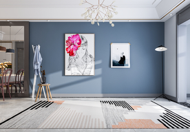 北欧客厅沙发背景墙室内摄影墙