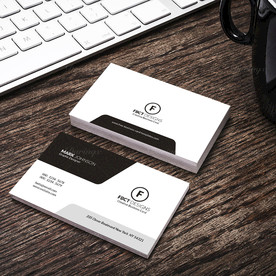 简约通用名片双面PSD展开图图