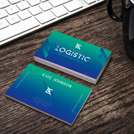 简约通用名片双面PSD展开图图