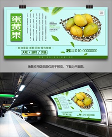 蛋黄果展板展架单页挂画易拉宝