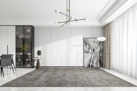 后现代轻奢客厅沙发背景墙