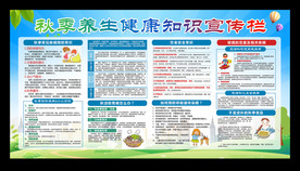 秋季养生健康知识宣传栏