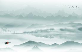 大气 意境新山水画 TIF分层