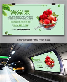 海棠果灯箱易拉宝单页挂画展板