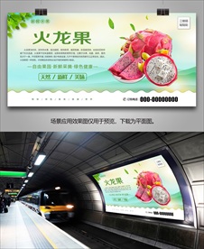 火龙果展板挂画单页易拉宝海报