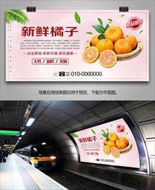 桔子灯箱展板展架易拉宝单页挂画