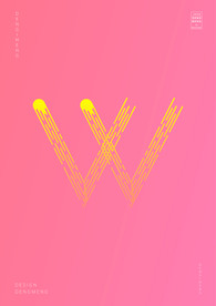 创意字母W渐变海报艺术