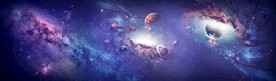 宇宙星空儿童房壁画