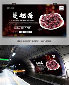 蔓越莓灯箱展板单页易拉宝挂画