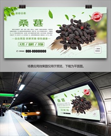 桑葚展板灯箱海报单页挂画展架