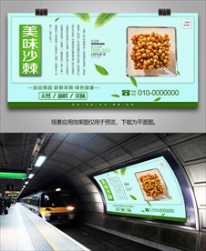 沙棘展板海报灯箱展架挂画单页