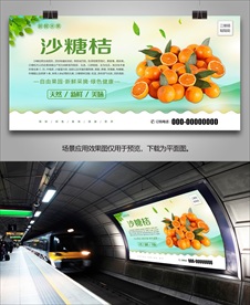 沙糖桔灯箱挂画展板海报展架单页