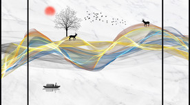 抽象电视背景墙