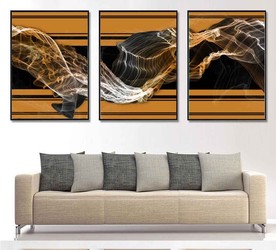 新中式抽象山水飘带装饰无框画