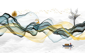 新中式电视背景墙